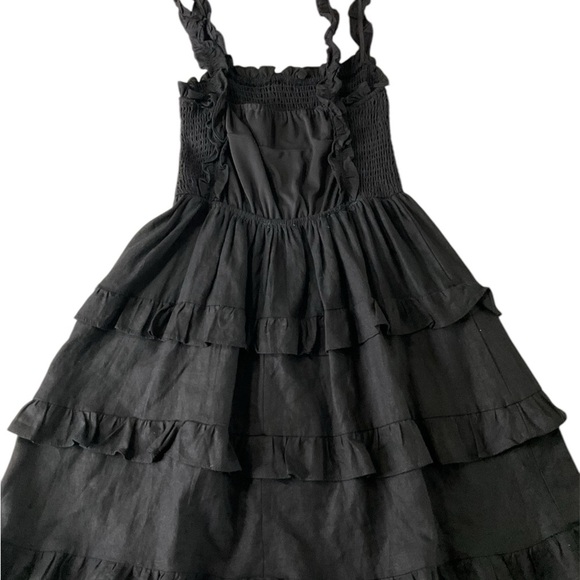 Love tree Black Ruffled Smocked Tiered Sundress - Picture 6 of 11